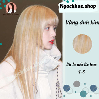 thuốc nhuộm tóc vàng ánh kim + tặng oxy trợ dưỡng - Ngọc Khuê Shop