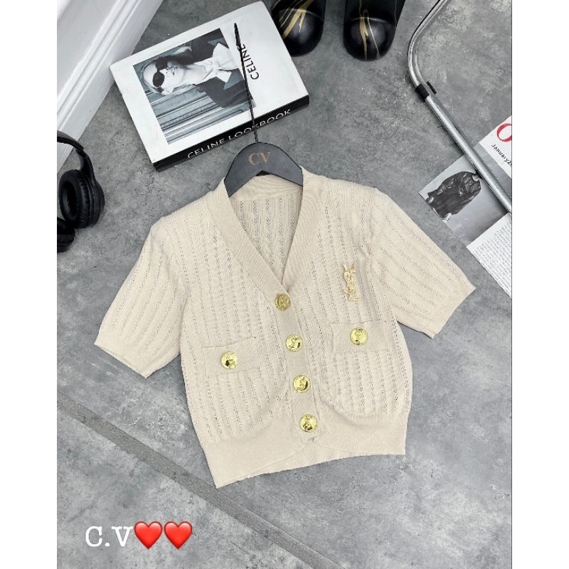 Áo len khuy đồng kèm tag hàng QCL1