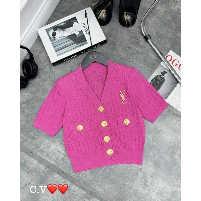 Áo len khuy đồng kèm tag hàng QCL1