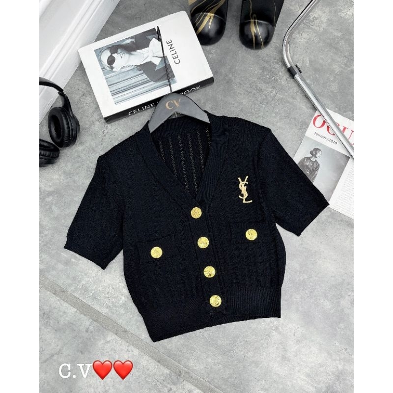 Áo len khuy đồng kèm tag hàng QCL1