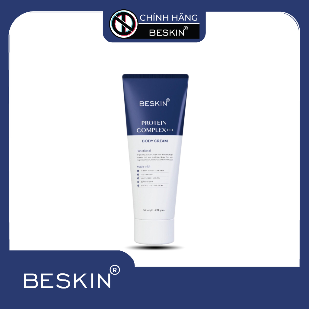 Kem Body Protein Complex +++ Dưỡng Trắng, Cấp Ẩm, ... - Thương Hiệu: Beskin - Trọng Lượng: 225G