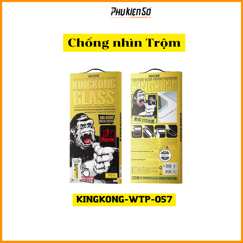 [KhungTự Dán] Chống Nhìn Trộm Kính Cường Lực KingKong Tự Dán Chính Hãng, Ngăn Bụi Màng Loa Model WTP 057