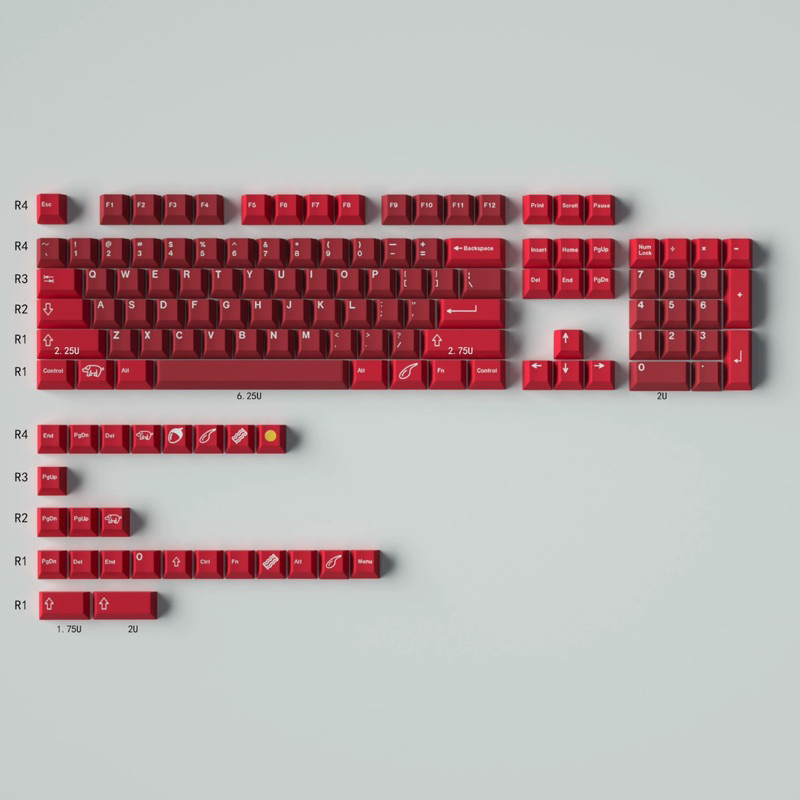 Keycap GMK Jamon Clone 129 nút Profile CHERRY PBT Nhám