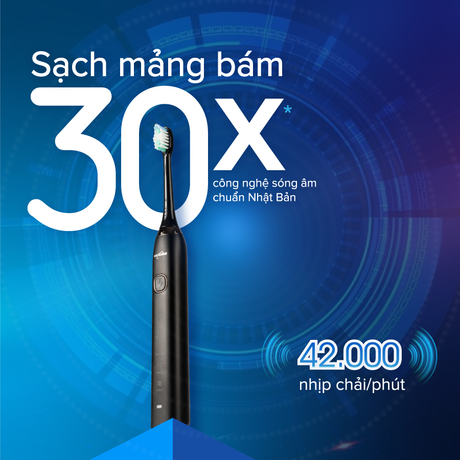 Bàn chải điện sóng âm Sonicare Maxcare S100 sạc không dây AIRFUEL, 5 chế độ làm sạch, đầu bàn chải 3D, chống ồn tối đa