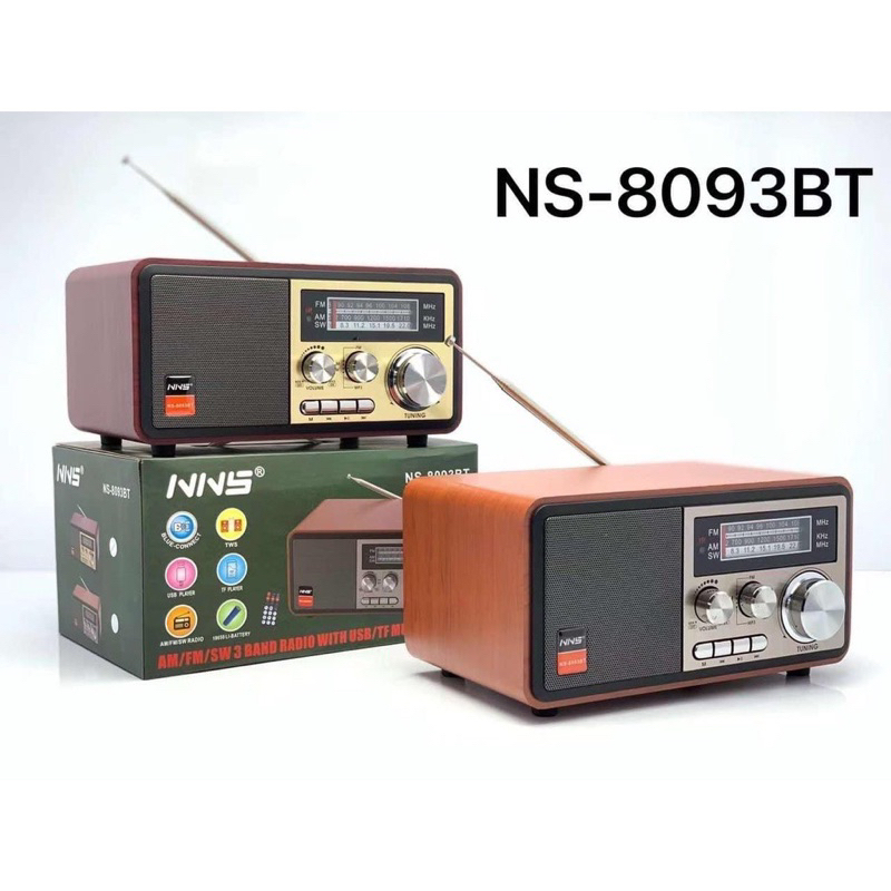 Đài RADIO NNS NS-8093BT hỗ trợ Bluetooth , USB