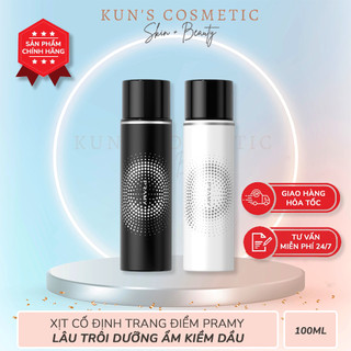 Xịt cố định trang điểm pramy xịt khoá makeup xịt khoá nền lâu trôi dưỡng ẩm kiềm dầu 100ml