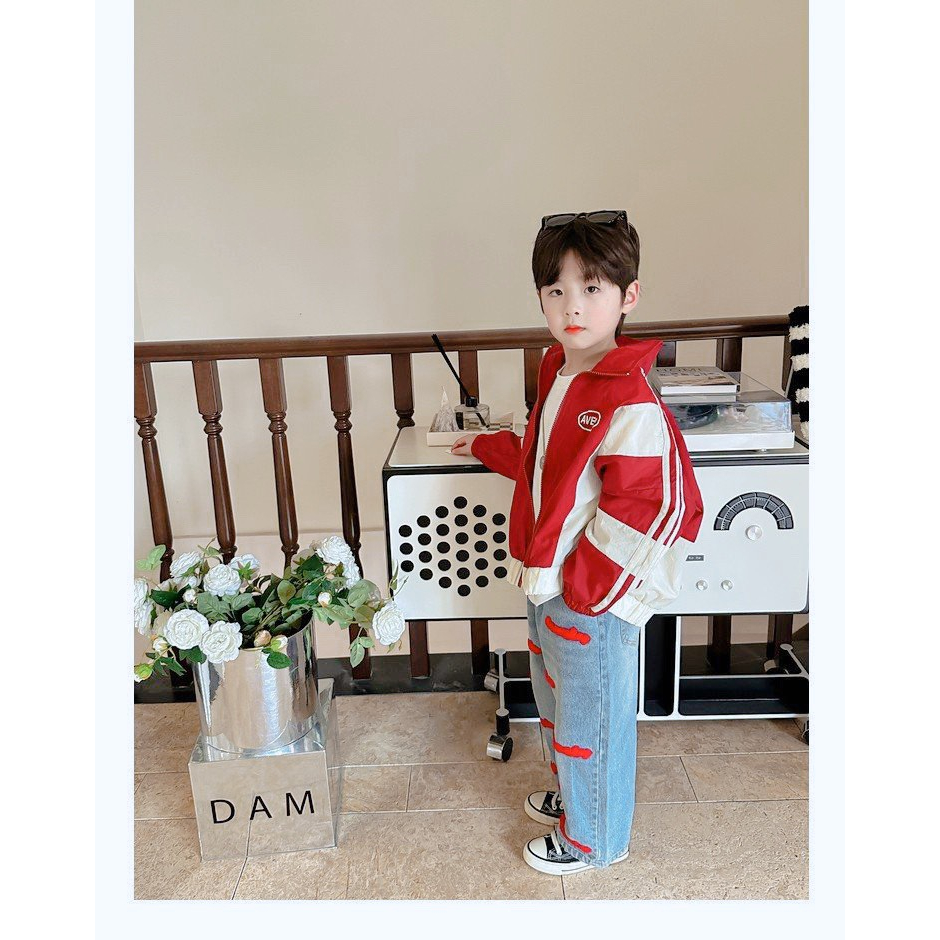 Áo Khoác Gió Bomber Thu Đông Hai Lớp Cho Bé Trai Bé Gái Phong Cách Thể Thao Năng Động Size Nhí Đại Cho Trẻ Em