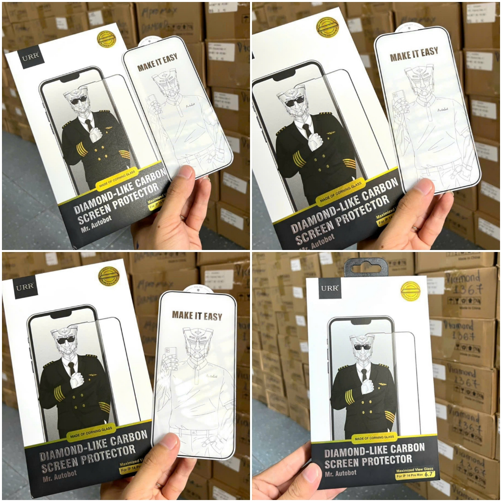 KÍNH CƯỜNG LỰC Diamond-Like Carbon IP 14 PRO MAX - 14 PLUS - 14 - 13 PRO MAX - 13 MINI URR 0.26mm CHÍNH HÃNG HÀNG CHUẨN