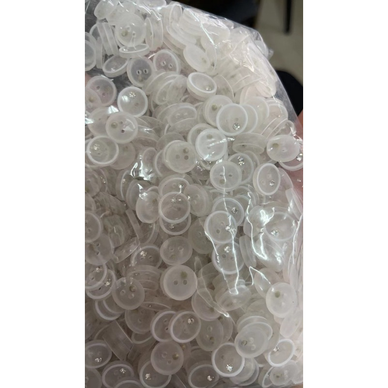 Nút áo đính đá pijama, nút áo hột xoàn may áo đồ bộ màu trắng (1.3cm)