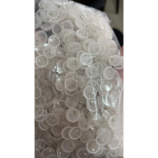 Nút áo đính đá pijama, nút áo hột xoàn may áo đồ bộ màu trắng (1.3cm)