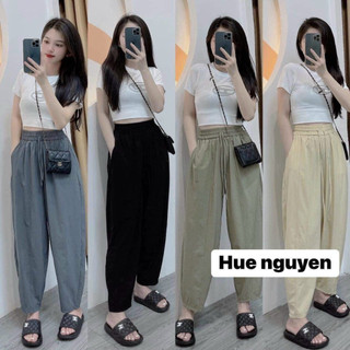 Quần baggy gân thiết kế lưng cao chất liệu gió dễ phối đồ cực kì tôn dáng-HVS