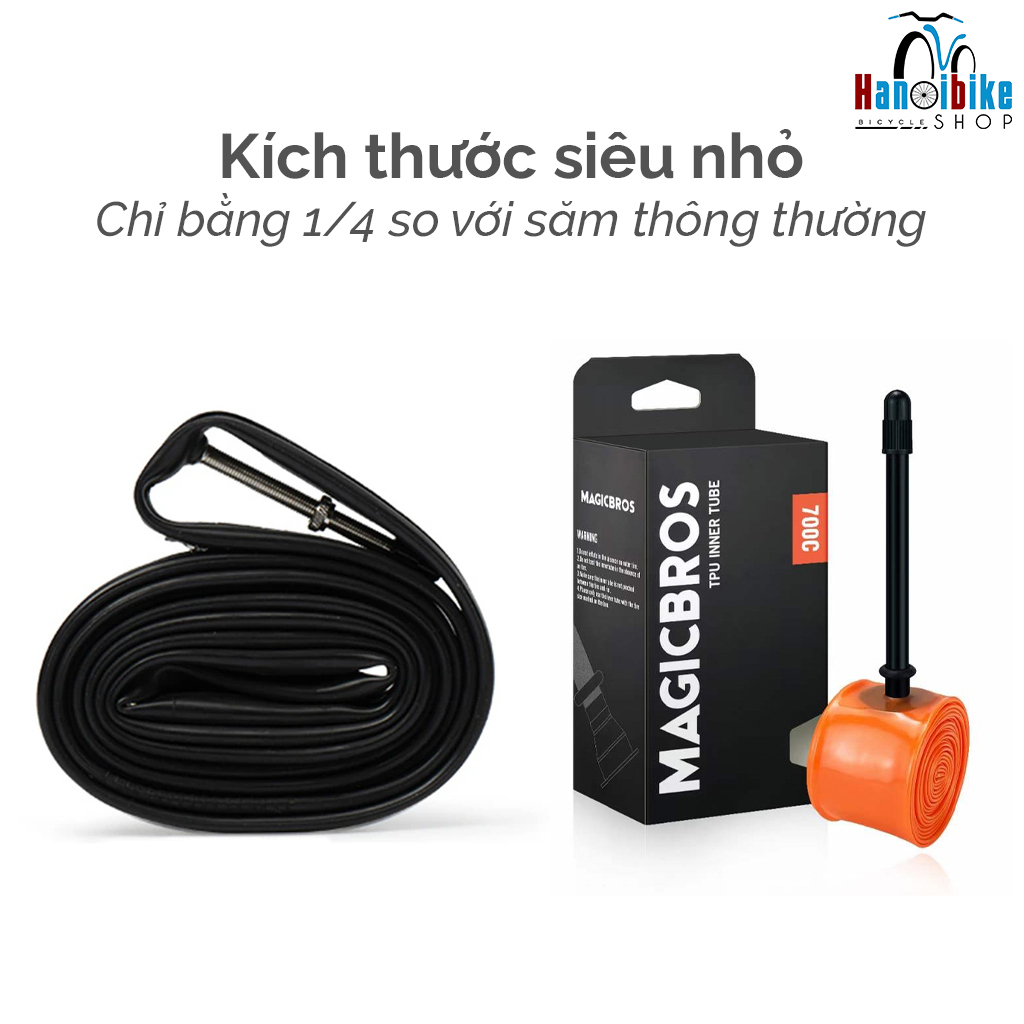 Săm xe đạp siêu nhẹ Magicbros cỡ 26, 27.5, 29, 700c cho xe đạp MTB, Road, Fixed Gear