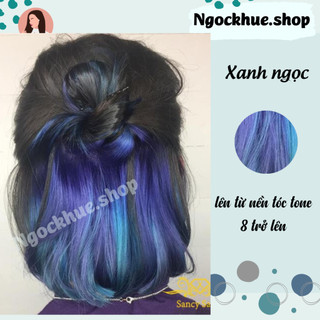 thuốc nhuộm tóc xanh ngọc + tặng oxy trợ dưỡng - Ngọc Khuê Shop