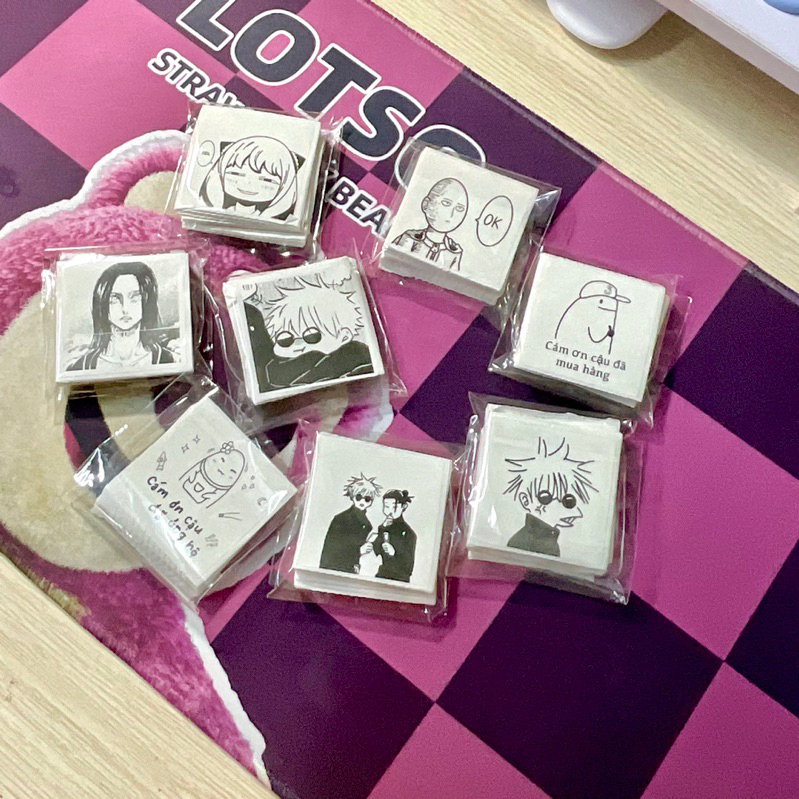 Set 50 Sticker Jujutsu kaisen , Niêm phong đơn hàng, Trang trí