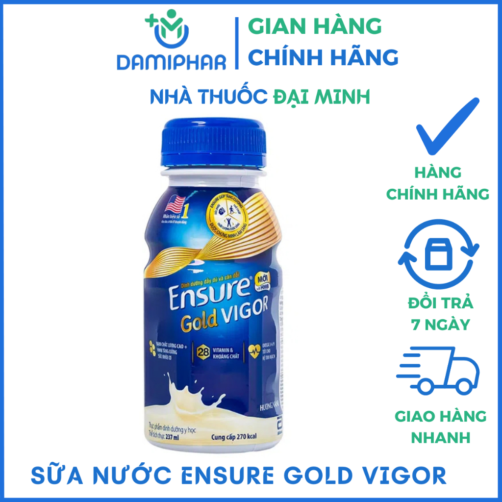 Sữa Ensure Gold Vigor Hương Vani (Lốc 6 Lọ 237ml)