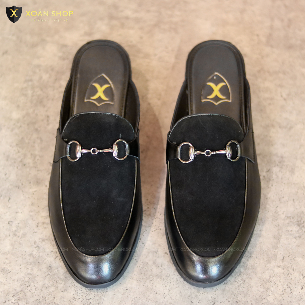 Giày Sục Nam  Da Bò thời thượng Mu Mặt Da Lộn - Mã S001