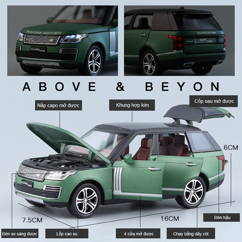 Mô hình xe ô tô Land Rover Range Rover bản Holland tỷ lệ 1:32 hãng sản xuất NEWAO