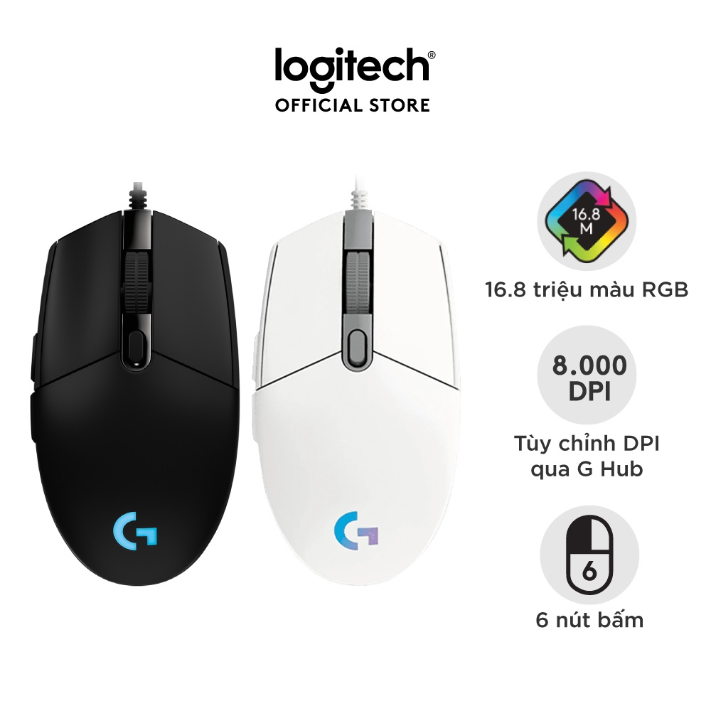 Chuột Logitech G102 G203 Lightsync RGB Black