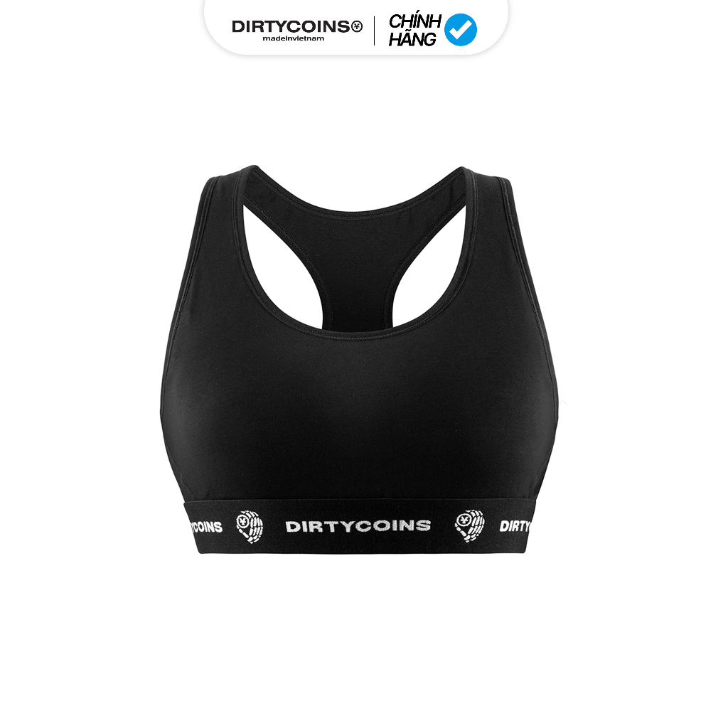 Áo DirtyCoins Logo Sport Bra - Black