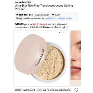 Phấn phủ Laura Mercier Translucent Ultra-blur Loose Setting Powder