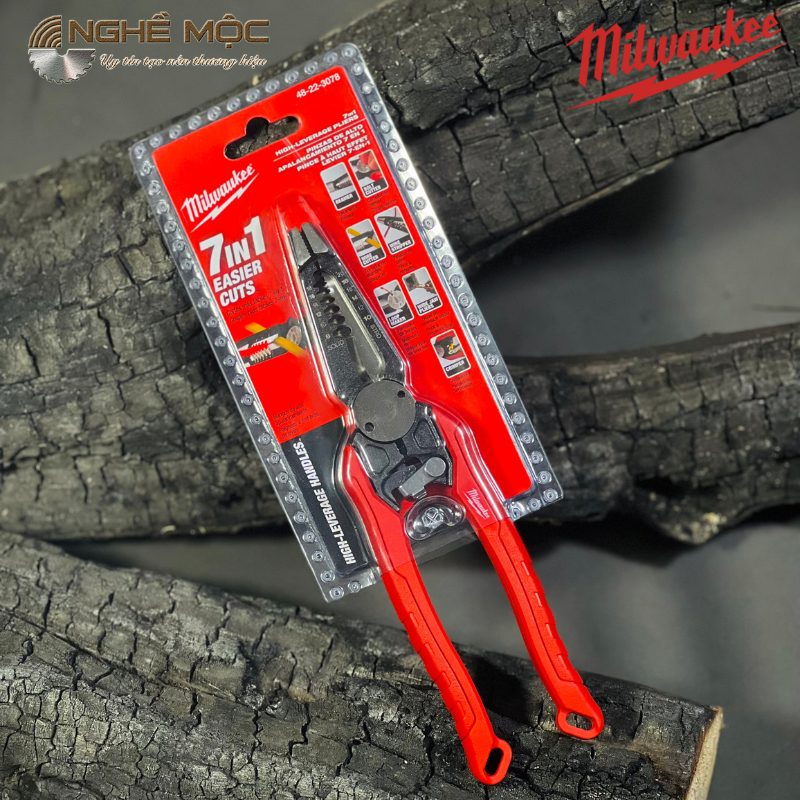 Kìm Tuốt Dây Milwaukee 7 In 1 Đa Năng 48 - 22 - 3078 Chính Hãng Milwaukee 48 - 22 - 3078 7In1 High - Leverage Combination Pliers