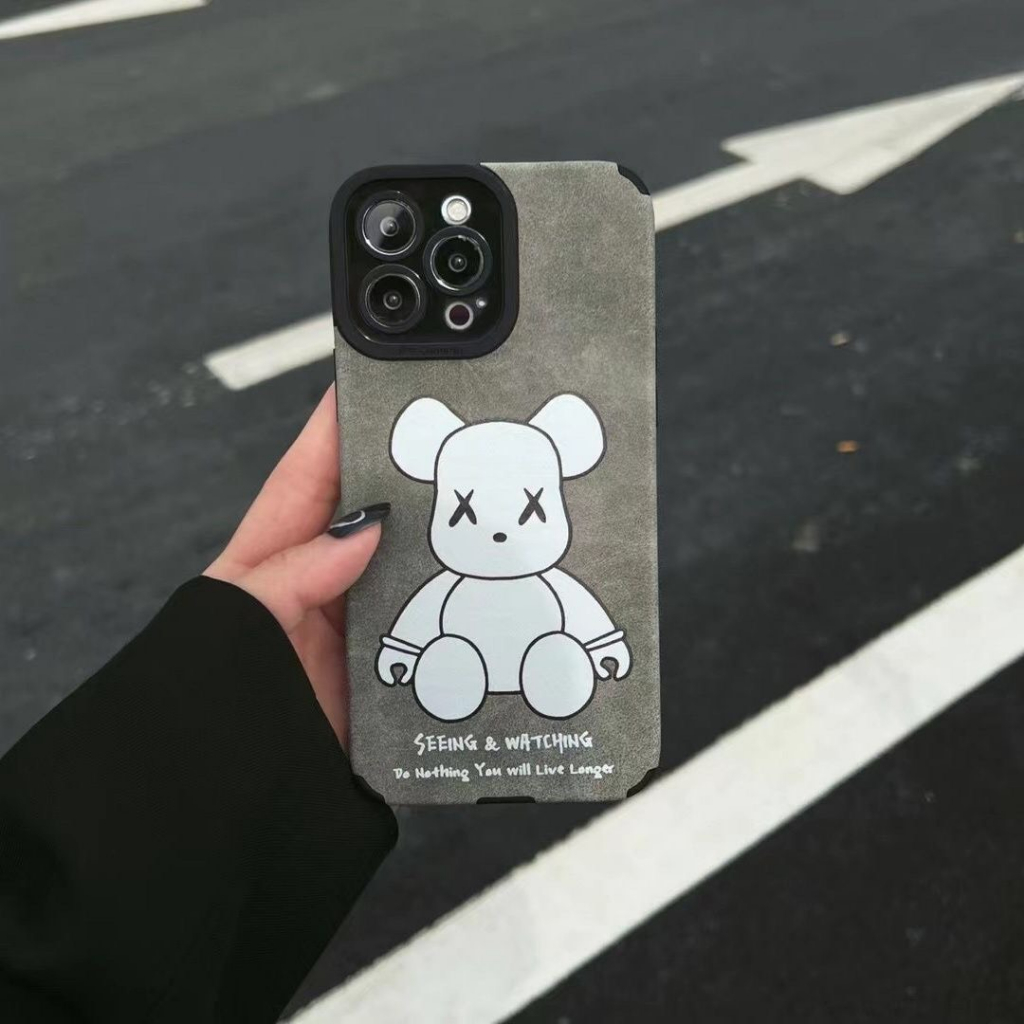 Ốp lưng iphone da in hoạ tiết Kaws 6/6s/6plus/7plus/8plus/x/xs/xsmax/11/12/13/14/pro/max/promax - Awifi S3-6