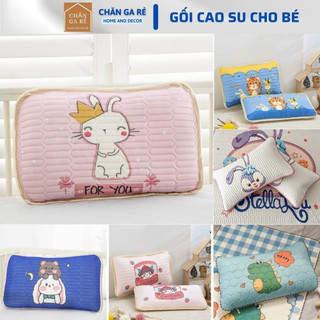 Gối điều hòa cao su non cho bé gối nằm cho bé chất liệu tencel cao cấp kích thước 30x50cm