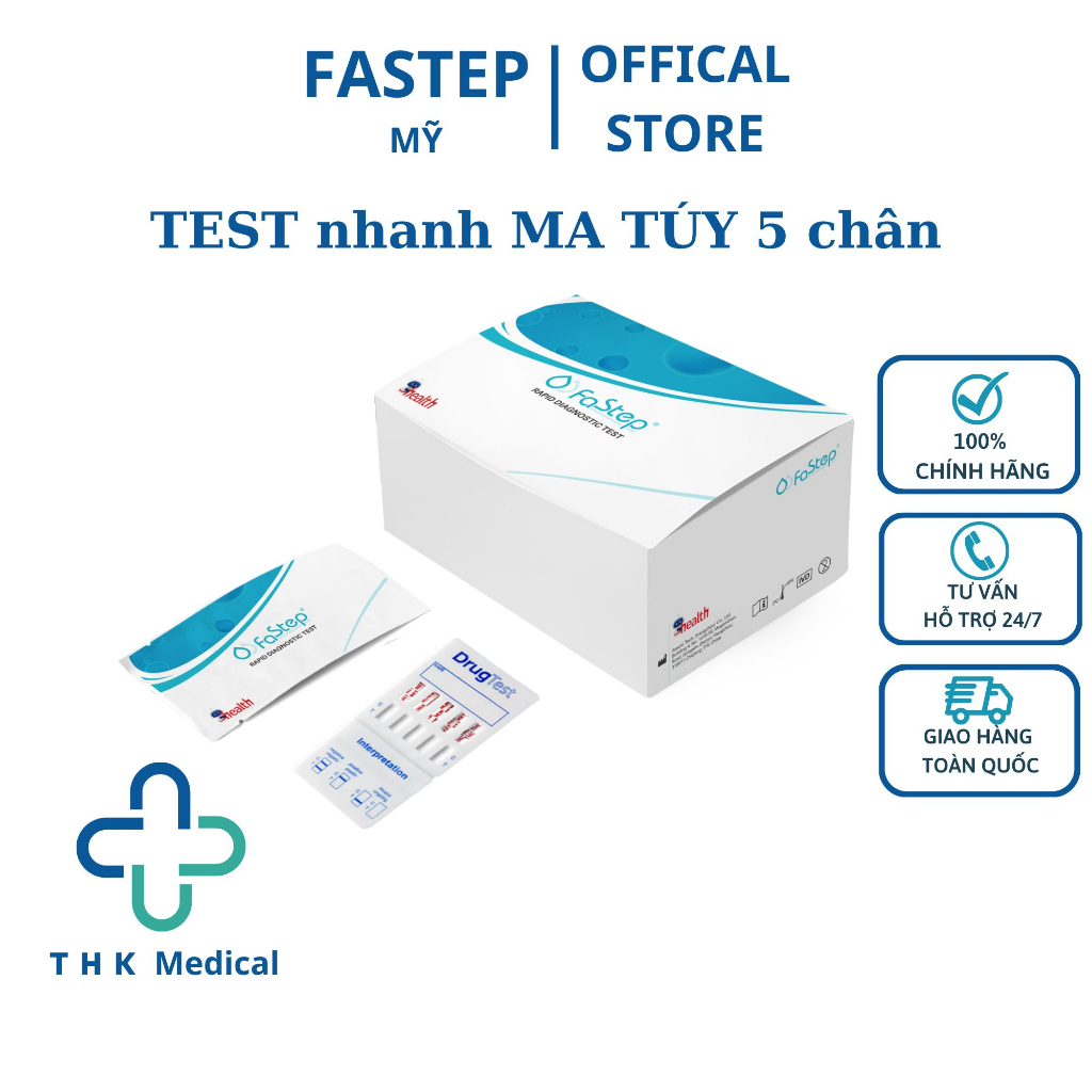 Que test thử ma túy 5 chân Fastep – Mỹ