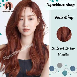 thuốc nhuộm tóc màu nâu đồng + tặng oxy trợ dưỡng - Ngọc Khuê Shop