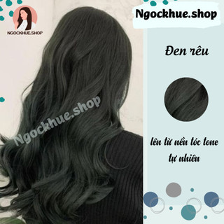 thuốc nhuộm tóc đen rêu + tặng kèm oxy trợ dưỡng - Ngọc Khuê shop
