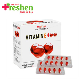 Viên uống đẹp da vitamin e400 e đỏ 4000mcg, aloe vera 500mg - hộp 100 viên