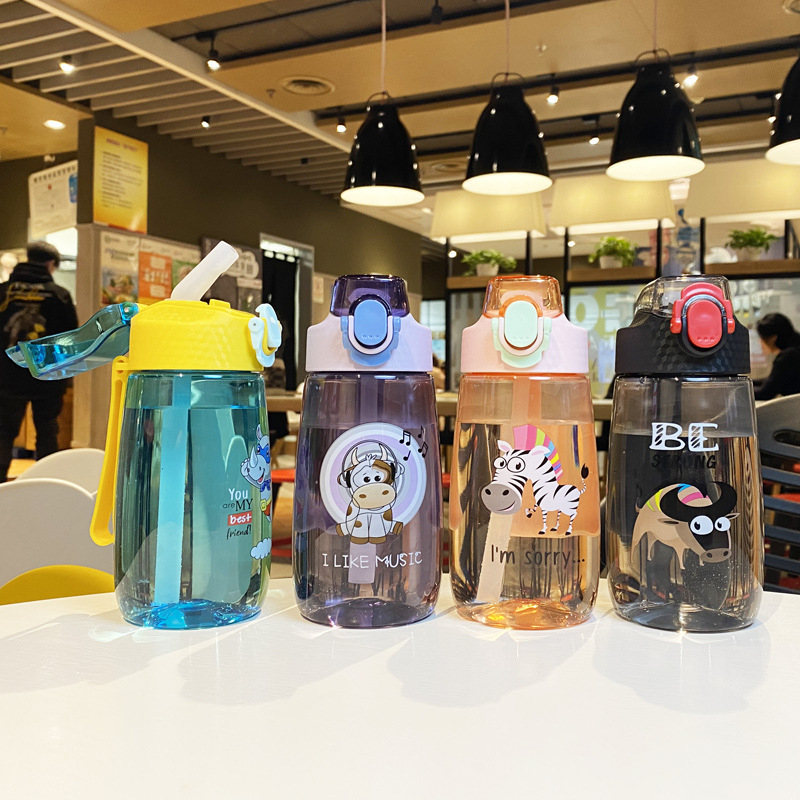 Bình Nước Nhựa PP 500ml Chống Tràn Cho Bé