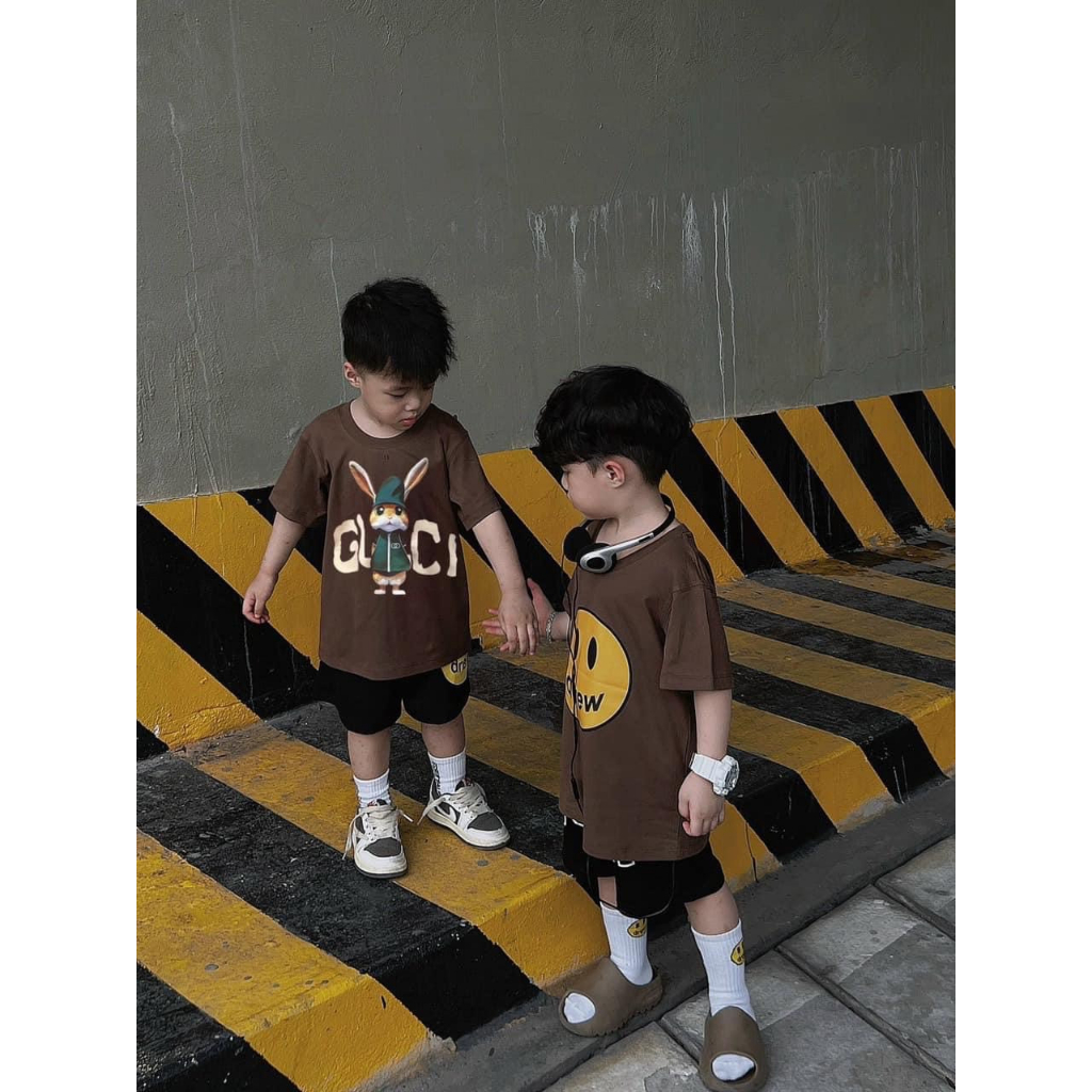 Áo thun cho bé GUI.CCI hình thỏ, áo phông trẻ em và gia đình chất liệu cotton siêu xinh - Winni Kids