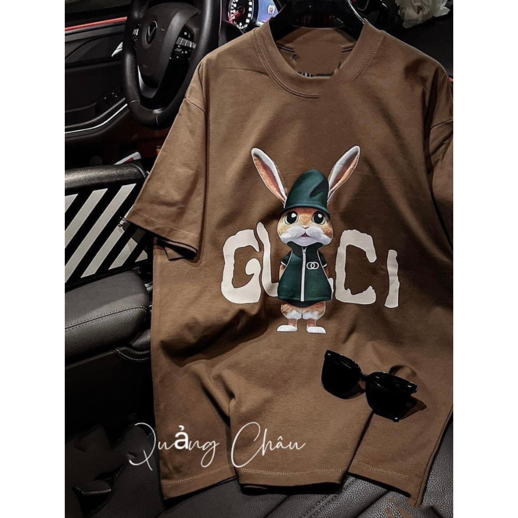 Áo thun cho bé GUI.CCI hình thỏ, áo phông trẻ em và gia đình chất liệu cotton siêu xinh - Winni Kids