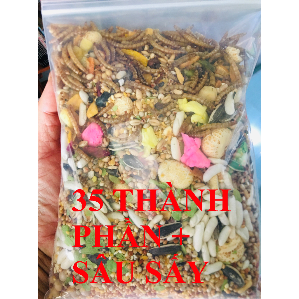 THỨC ĂN HAMSTER sâu sấy 35 THÀNH PHẦN 0,5KG Giá Sỉ