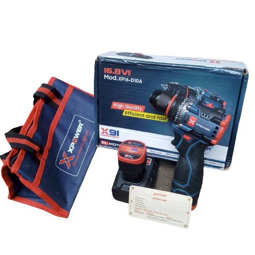 Máy khoan xpower chính hãng Xp16-D10A pin 16.8V - Đầu Kẹp 10ly - Có Khoá Trục Autolock