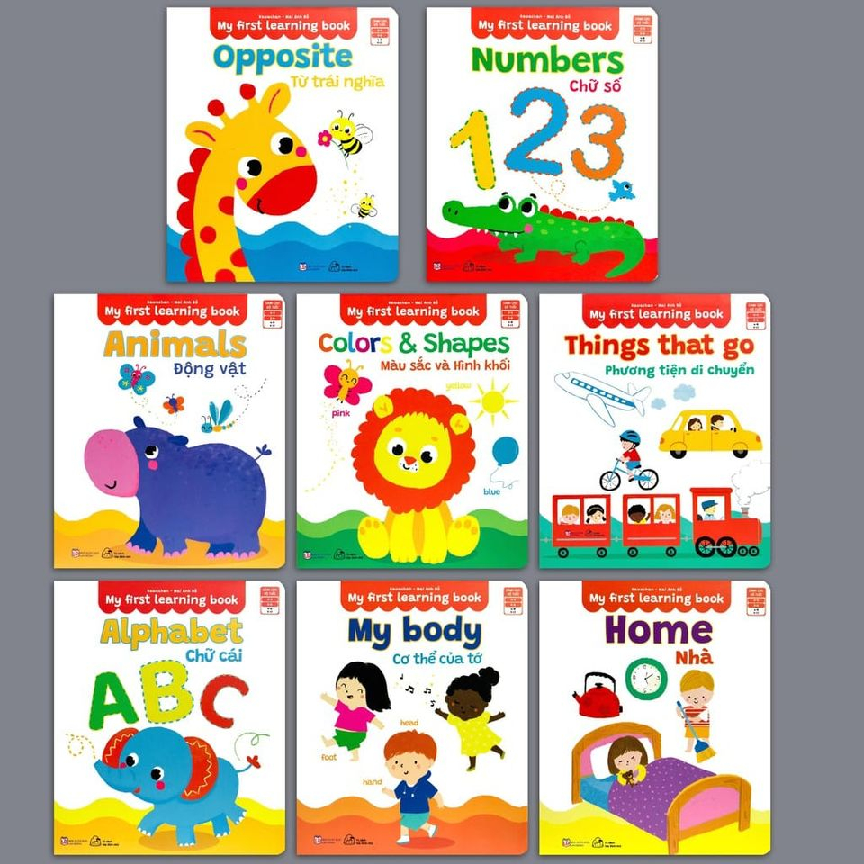 Sách thiếu nhi - Tiếng Anh đầu đời cho bé - My First Learning Books (8 cuốn)