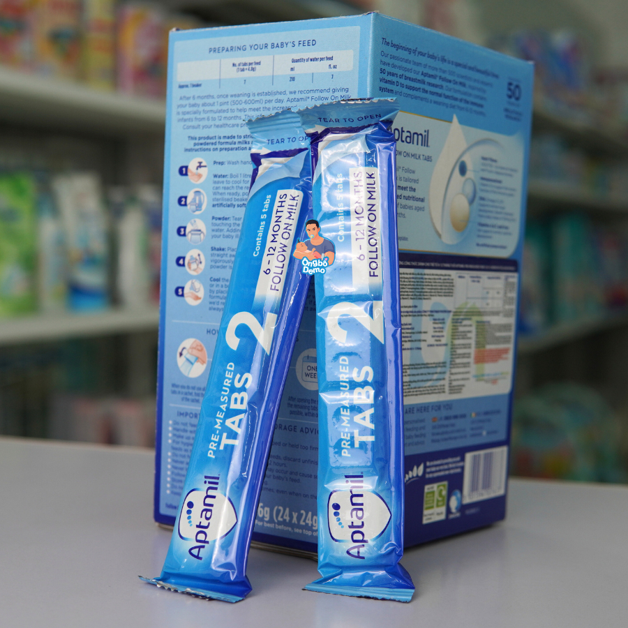 Hộp 24 Thanh Sữa Aptamil UK Dạng Thanh 23g Cho Bé - Ongbodemo