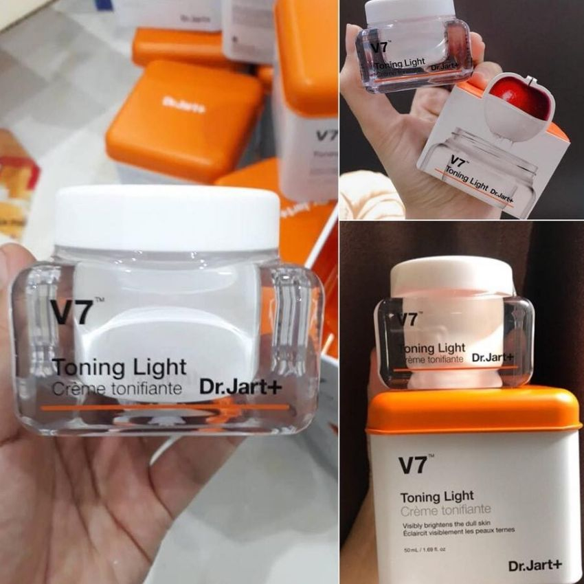 Kem dưỡng trắng da mặt V7 Toning Light Dr.Jart+, dưỡng ẩm phục hồi và tái tạo da chính hãng Hàn Quốc