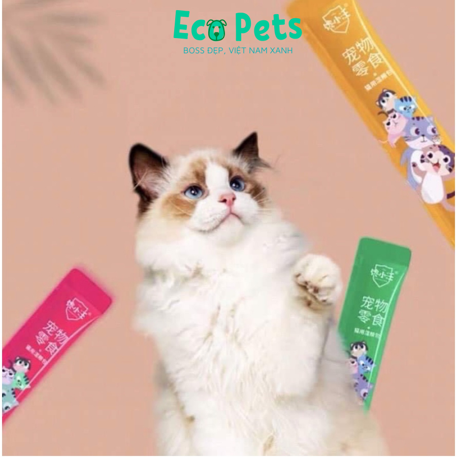 Súp thưởng cho mèo ECOPETS thức ăn ướt cho mèo nội địa trung 15gr bổ sung dinh dưỡng khen thưởng chó mèo