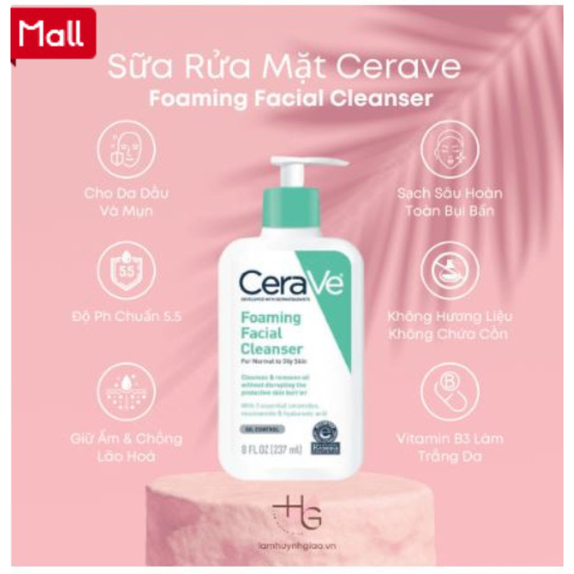 Sữa Rửa Mặt CeraVe Foaming 473ml
