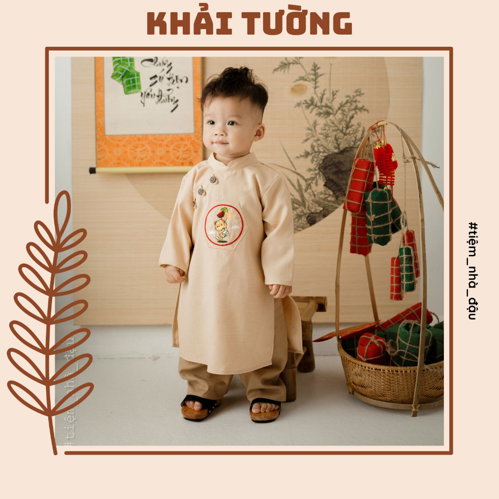 Khải Tường - Áo dài bé trai thiết kế cao cấp - thêu tay