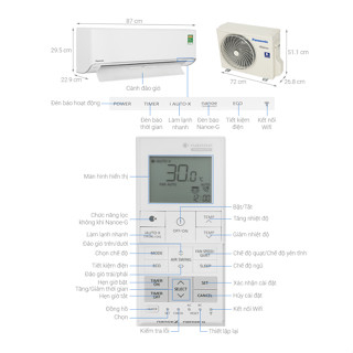 CU/CS-XU9ZKH-8 - MIỄN PHÍ CÔNG RÁP - Máy Lạnh Panasonic Inverter 1.0HP XU9ZKH - GIAO MIỄN PHÍ TP.HCM