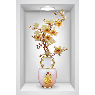 Decal dán tường bình hoa sen hồng đẹp LoHoaDon_005