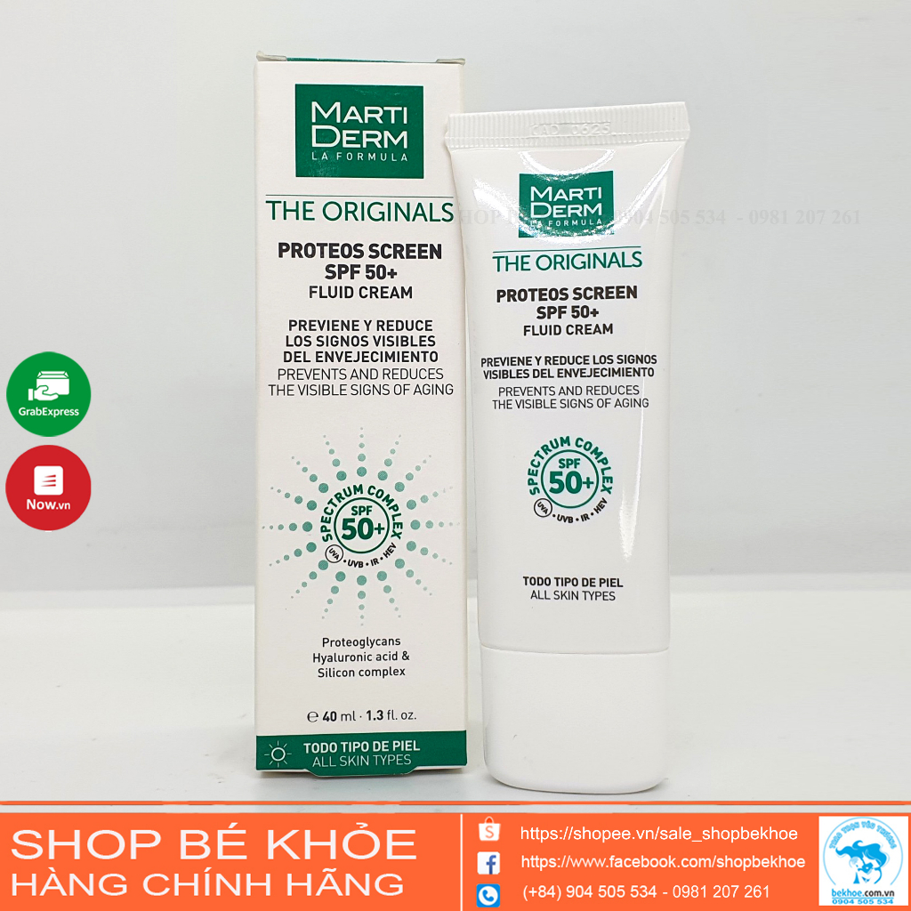 Kem chống nắng MartiDerm the Originals cho da dầu mụn duy trì độ ẩm cải thiện sắc tố da SPF50+