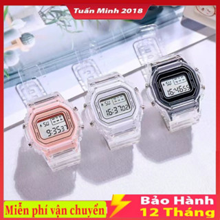 Đồng hồ điện tử thể thao mặt trong suốt cho nam và nữ , bảo hành 12 tháng
