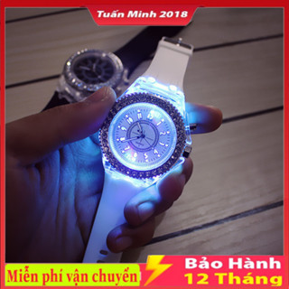 Đồng hồ phát sáng điện tử nam nữ Sports thể thao cá tính dây Silicone cực đẹp full chức năng , Có Đèn LED 7 màu