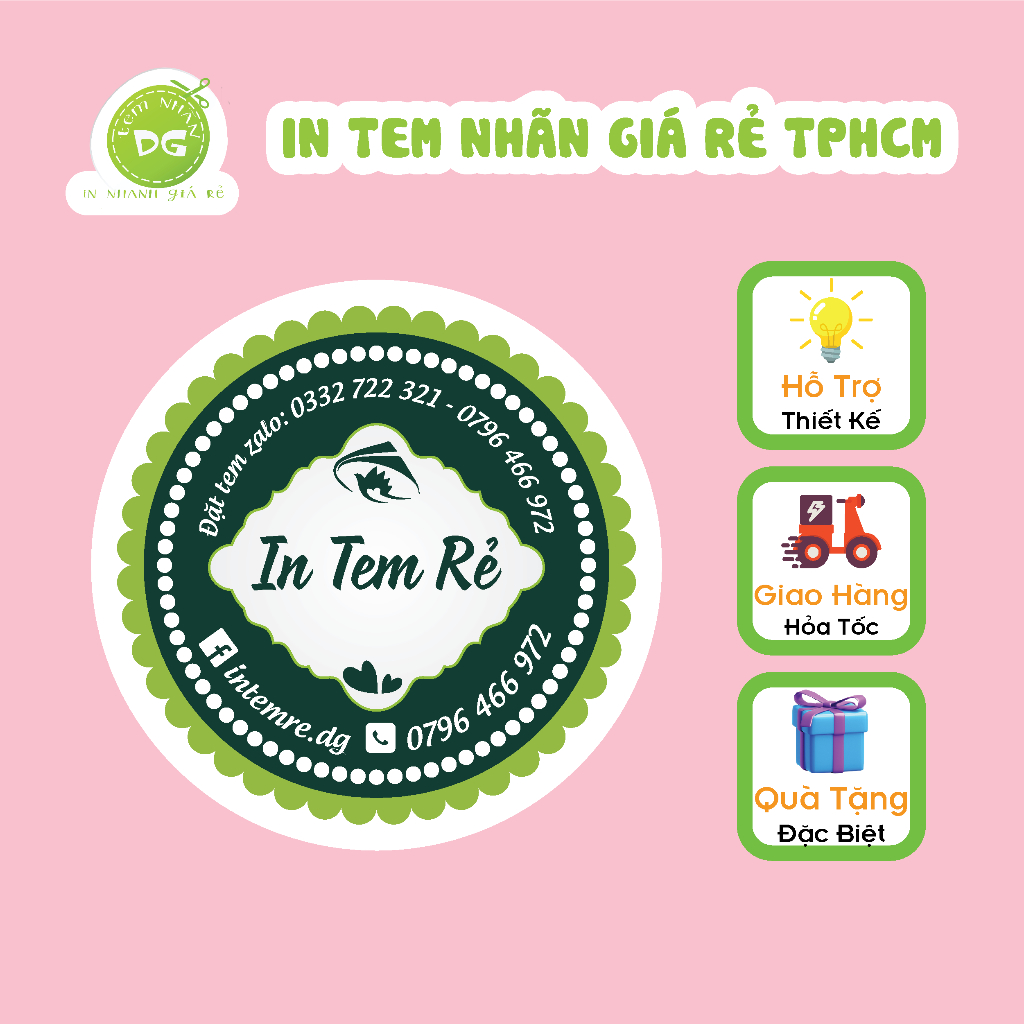 Tem Dán Nhãn Giấy, Decan, Sticker Thiết Kế Theo Yêu Cầu Số Lượng Ít Khổ A3 - Nhanh Rẻ Đẹp