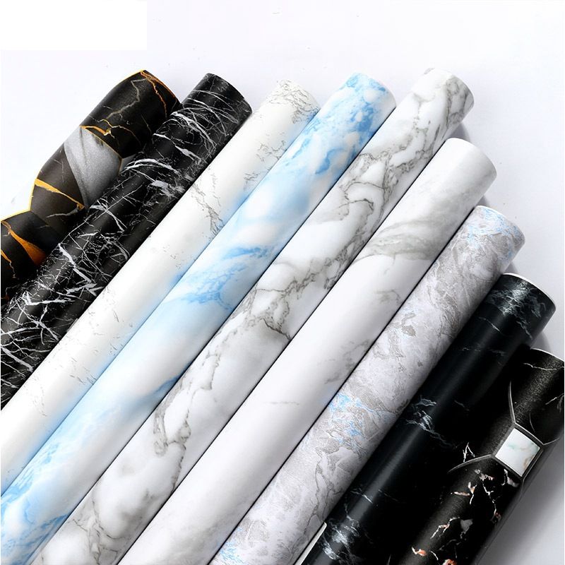 Decal Giấy Dán Tường Decor Kim Vinh Mẫu Đá Hoa Cương Sang Trọng 5m Khổ 45cm Keo Sẵn