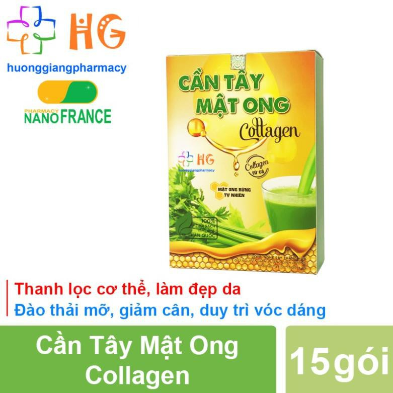 Cần tây mật ong collagen giúp đẹp da giảm cân hộp 15 gói